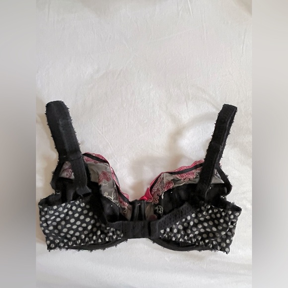 Freya embroidered mesh and polka dot underwire soft cup bra, 30F - Picture 5 of 5
